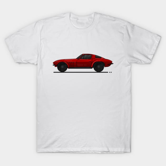 Red C2 Stingray T-Shirt by garistipis